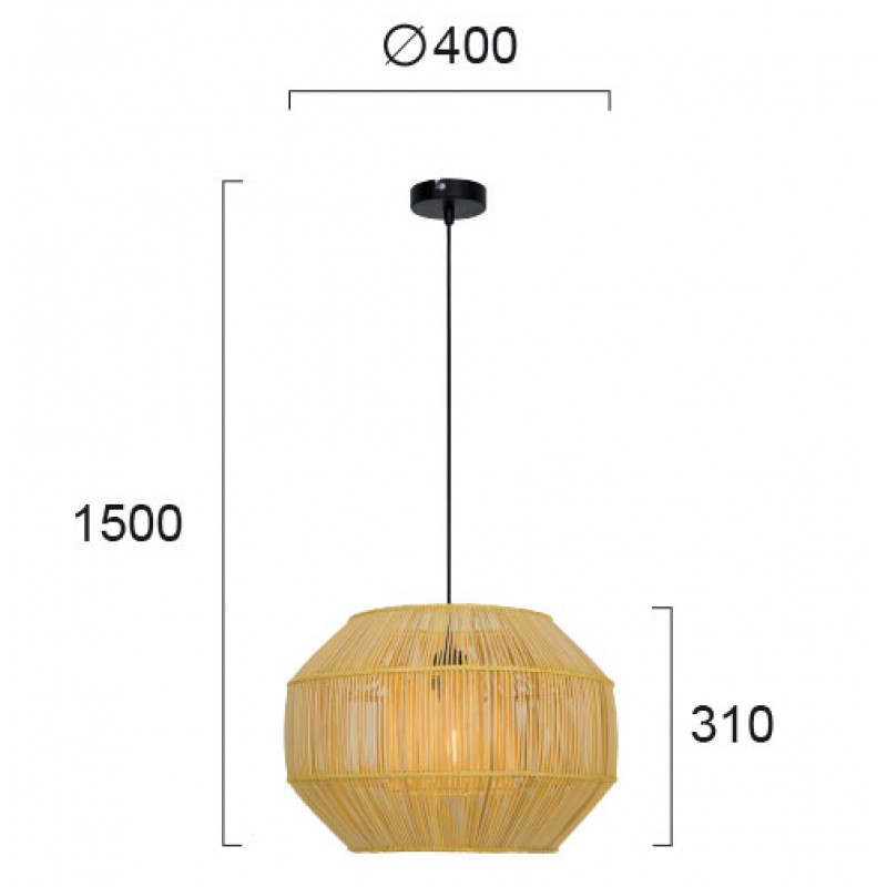 ПЕНДЕЛ ANTEO D 400 ЧЕРЕН/НАТУРАЛЕН ПЕНДЕЛ ANTEO D 400 ЧЕРЕН/НАТУРАЛЕН