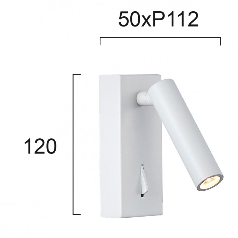 Wall Lamp White Zen ZEN LED module 3W WHITE IP20 220-240 VAC  ALUMINIUM  3000K  225 Lm  4229300 
