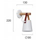 Wall Lamp White Vetra VETRA E27 MAX 40W WHITE IP20 220-240V  ELECTROSTATIC PAINTED STEEL / WOOD      4231600 