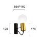 Wall Lamp Volter VOLTER E27 MAX 40W BLACK / GOLD IP20 220-240V  PLATED STEEL       4232500 