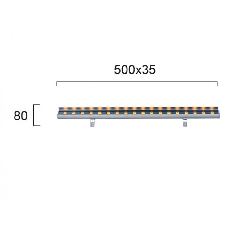 LED МОДУЛ WALL WASHER L 500 TRICK 12,8W 3100K DARK GREY