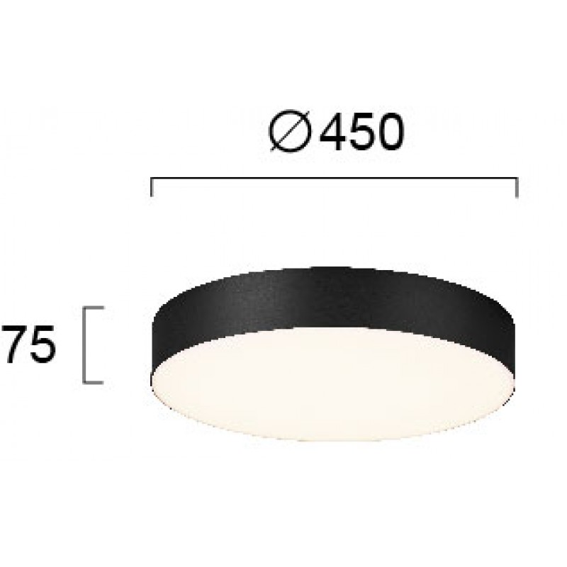 ТЪНЪК LED ПЛАФОН BRUCE 40W 3000K ЧЕРЕН ТЪНЪК LED ПЛАФОН BRUCE 40W 3000K ЧЕРЕН