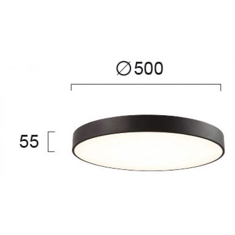 ТАВАННА ЛАМПА MADISON 40W LED ЧЕРЕН МАТ