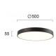 ТАВАННА ЛАМПА MADISON 40W LED ЧЕРЕН МАТ