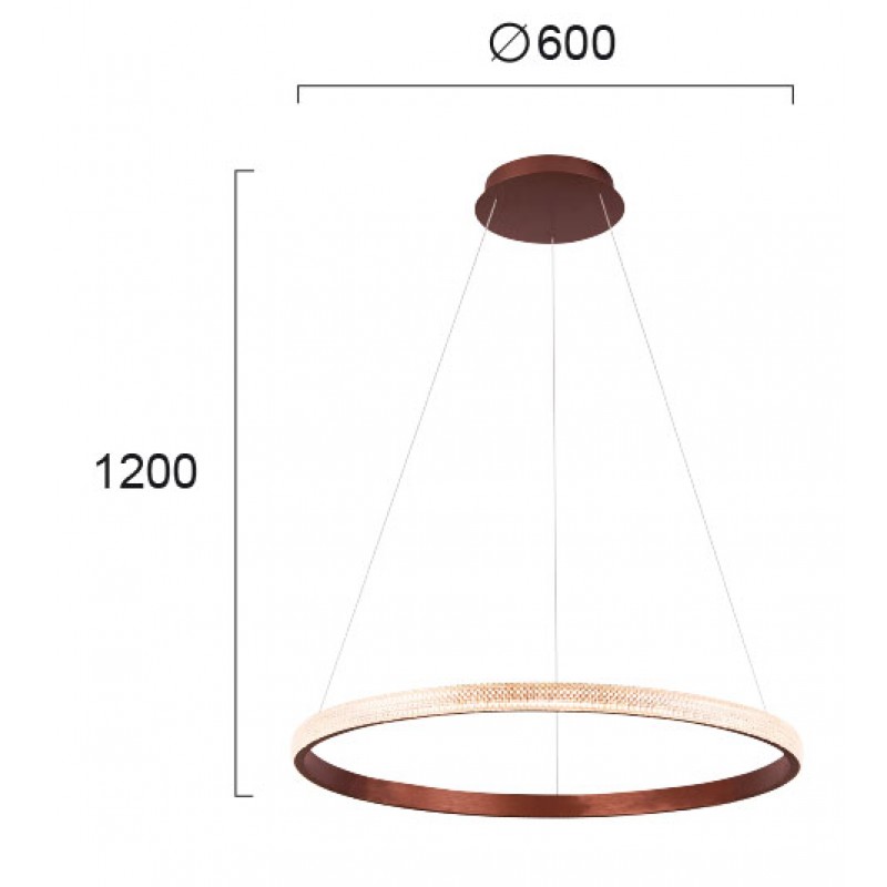 ПЕНДЕЛ SYDNEY LED МОДУЛ 28,7W BRUSHED COFFEE IP20