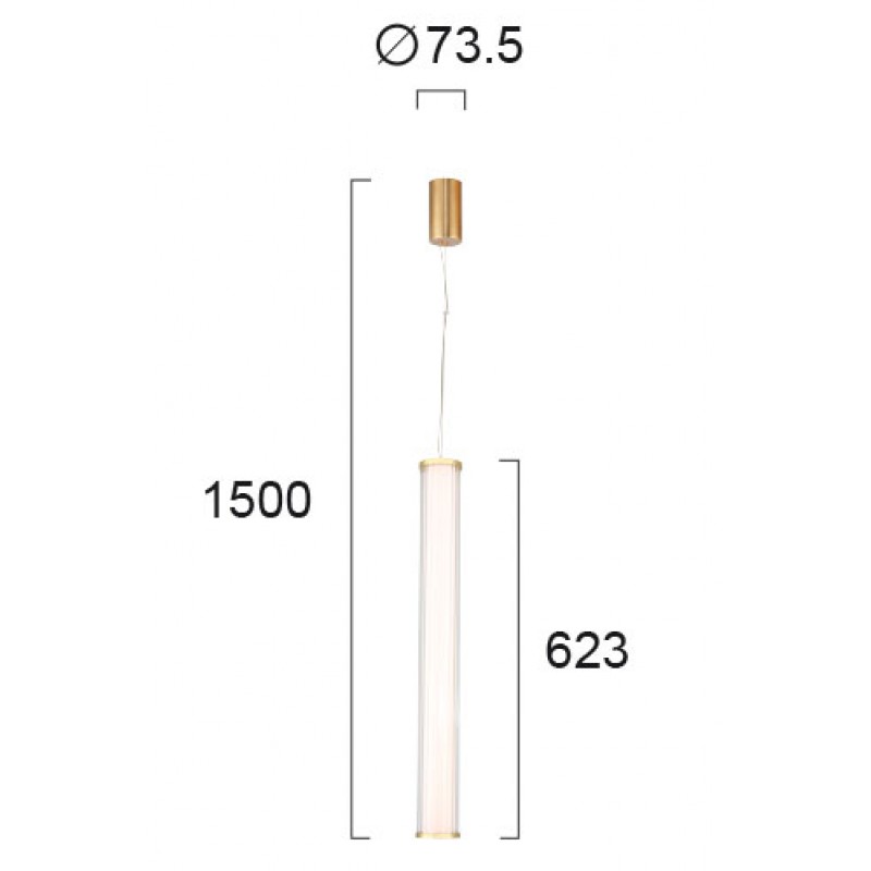 ВИСЯЩО ОСВЕТИТЕЛНО ТЯЛО FRIDA LED 23W ЗЛАТИСТО