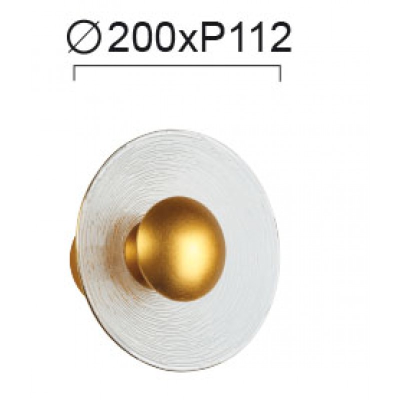 СТЕННА ЛАМПА GLAMOUR LED 8,6W ЗЛАТИСТА / ПРОЗРАЧНА СТЕННА ЛАМПА GLAMOUR LED 8,6W ЗЛАТИСТА / ПРОЗРАЧНА