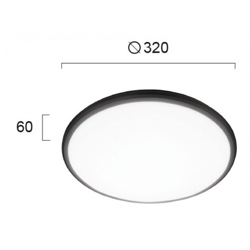 LED ПЛАФОН РОНИ 25W 3000K ЧЕРЕН/БЯЛ LED ПЛАФОН РОНИ 25W 3000K ЧЕРЕН/БЯЛ