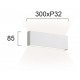 Wall Lamp White Hugo HUGO LED module 12,2W MATT WHITE IP20 220-240 VAC  ELECTROSTATIC PAINTED ALOUMINIUM  3000K  960 Lm   4243600 