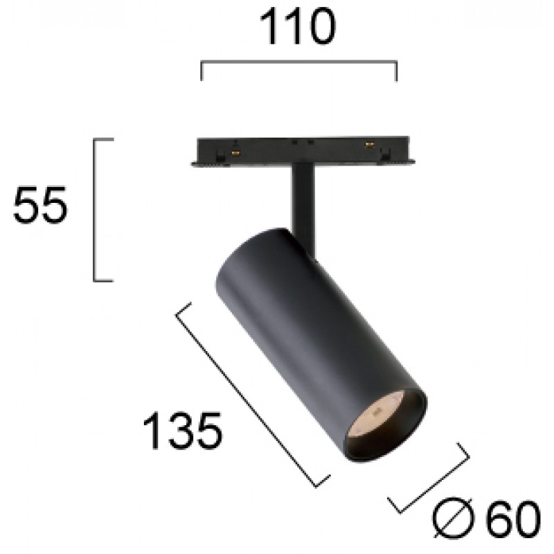 LED МОДУЛ ЗА РЕЛСОВИ СИСТЕМИ SPOT TRACK 20W 3000K ЧЕРЕН LED МОДУЛ ЗА РЕЛСОВИ СИСТЕМИ SPOT TRACK 20W 3000K ЧЕРЕН