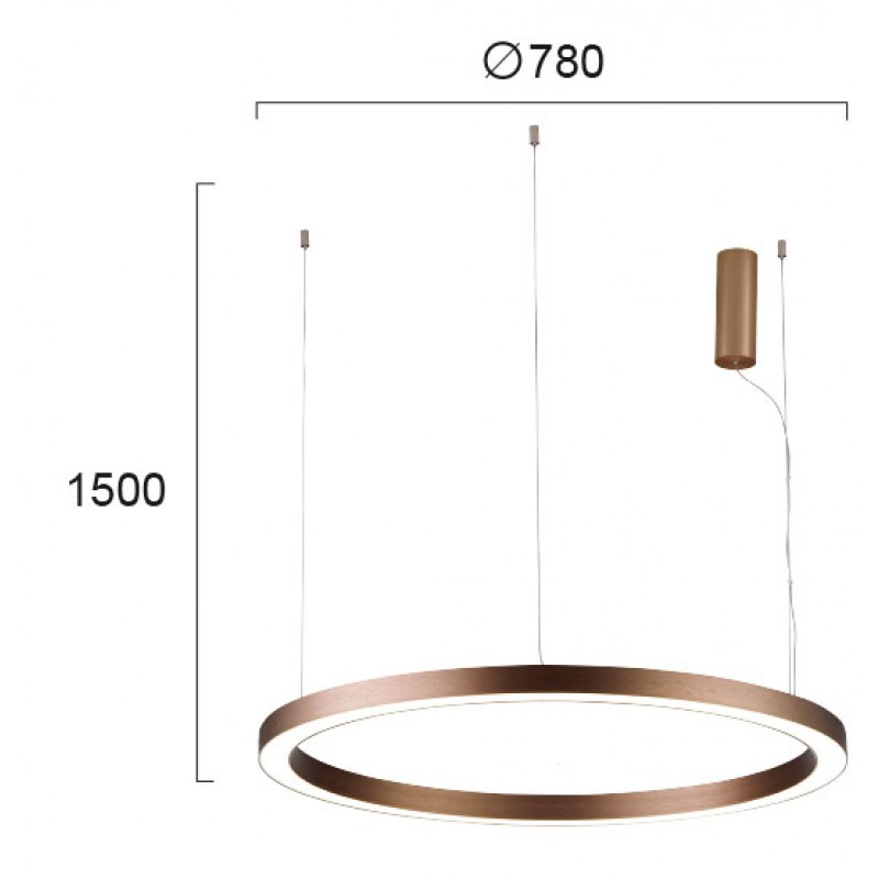 ПЕНДЕЛ D 780 CHOCO С LED МОДУЛ 60W ПЕНДЕЛ D 780 CHOCO С LED МОДУЛ 60W