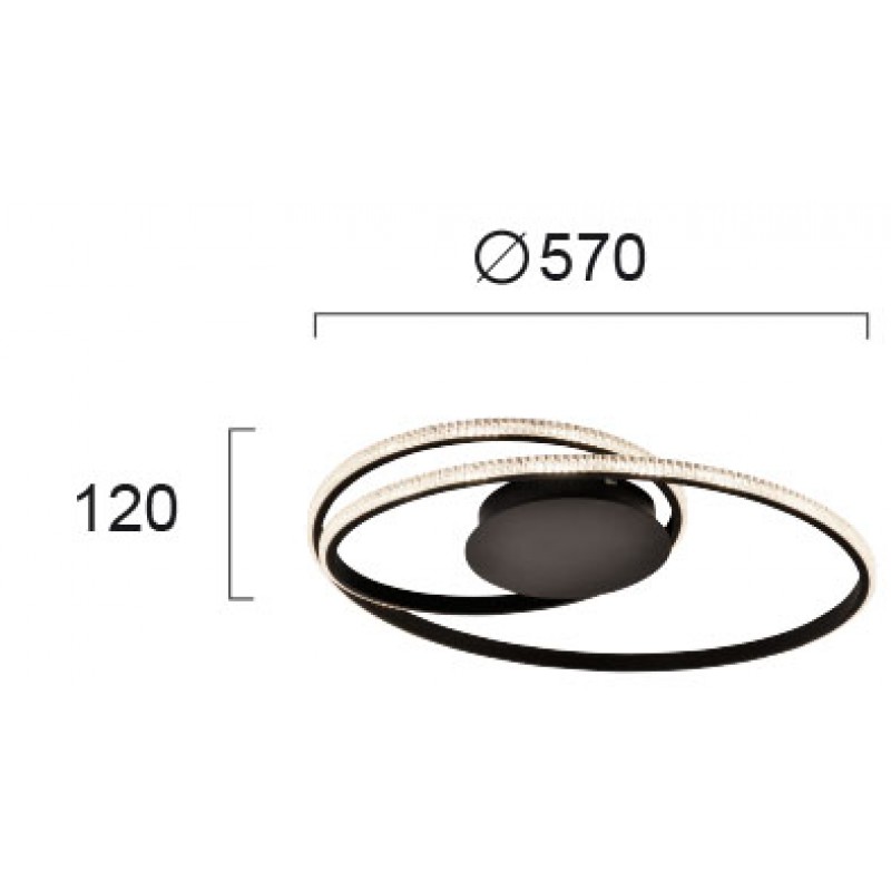 LED ПЛОСЪК ПЛАФОН BERLIN D570 41W 3000K