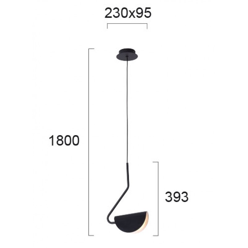 ПЕНДЕЛ ADA G9 1X28W ЧЕРЕН