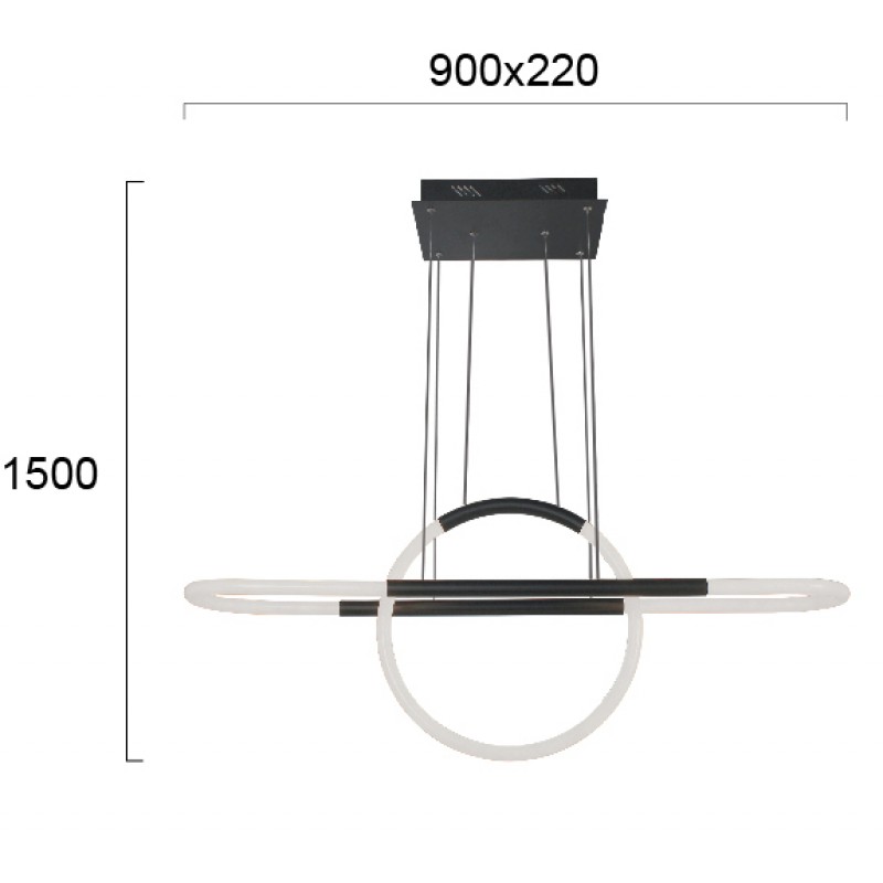 ПЕНДЕЛ GIROTONDO LED 30W ЧЕРЕН 3000K