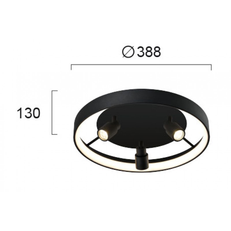 ПЛАФОН ДЕНИС LED 38W 3000K ЧЕРЕН ПЛАФОН ДЕНИС LED 38W 3000K ЧЕРЕН