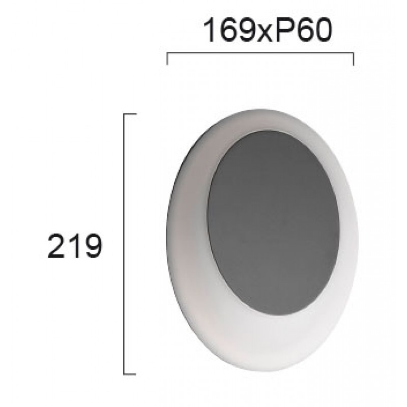 СТЕННА ЛАМПА ERODIUS LED 13W ТЪМНО СИВ IP65