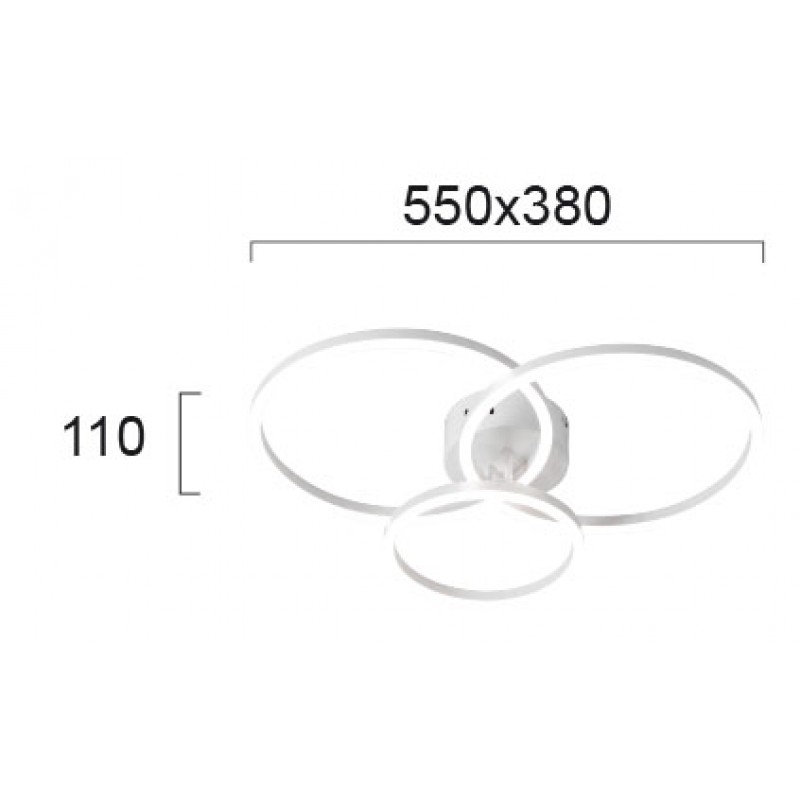 ПЛАФОН 3Л NOLA LED МОДУЛ 22,6W 3000K