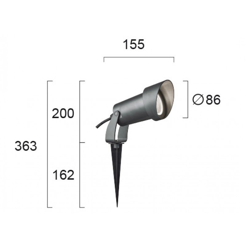 ПРОЖЕКТОР ELLIS DARK GREY GU10 IP54 ПРОЖЕКТОР ELLIS DARK GREY GU10 IP54