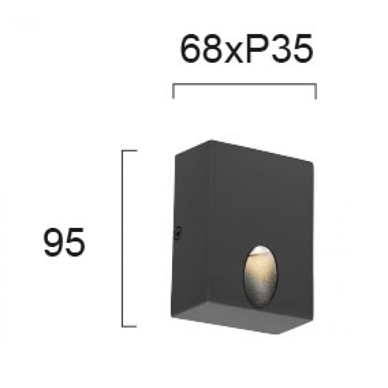 СТЕННА ЛАМПА POROS LED 3W 3000K АНТРАЦИТ СТЕННА ЛАМПА POROS LED 3W 3000K АНТРАЦИТ