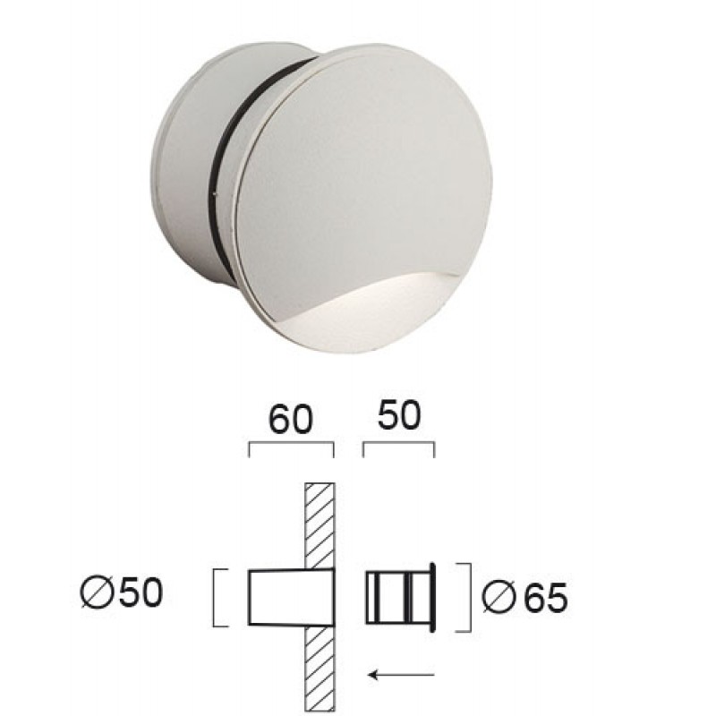 ВГРАДЕН СПОТ ITHAKI LED 3W БЯЛ IP65 3000K ВГРАДЕН СПОТ ITHAKI LED 3W БЯЛ IP65 3000K