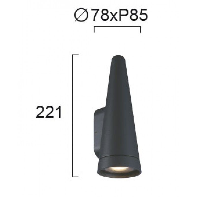 СТЕННА ЛАМПА CLEA АНТРАЦИТ IP54 СТЕННА ЛАМПА CLEA АНТРАЦИТ IP54