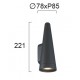 СТЕННА ЛАМПА CLEA АНТРАЦИТ IP54 СТЕННА ЛАМПА CLEA АНТРАЦИТ IP54
