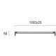 Wall Washer L 1000 Levi LEVI LED module 15W DARK GREY IP65 220-240 VAC  ALOUMINIUM / PC  3000K  1200 Lm   4262500 
