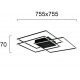 LED ПЛАФОН DANIEL 80W 3000K ЧЕРЕН МАТ