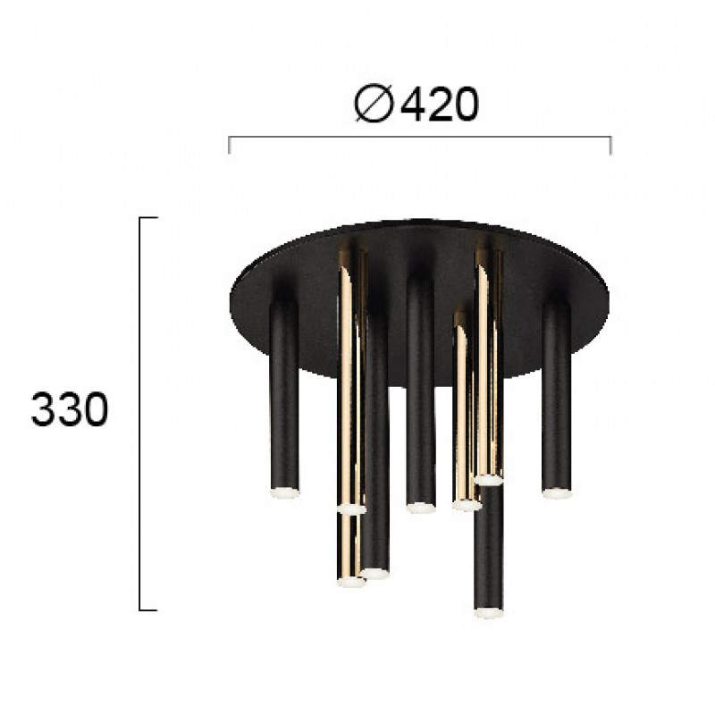 ПЛАФОН BALLET 9L LED 47W 3000K 4050 LM