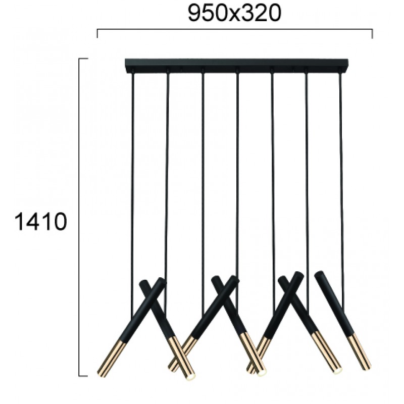 ПЕНДЕЛ BALLET LED 36,4W ЗЛАТИСТ/ЧЕРЕН ПЕНДЕЛ BALLET LED 36,4W ЗЛАТИСТ/ЧЕРЕН