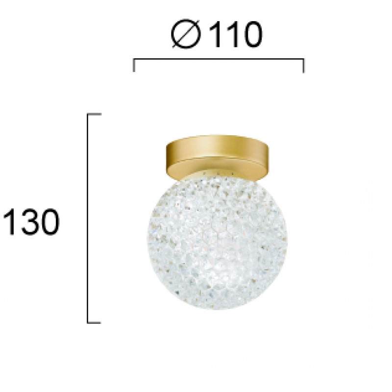 ПЛАФОН ДАЙМЪНД G9 LED ЗЛАТИСТ