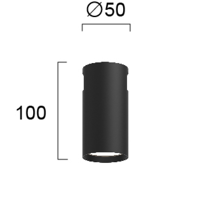 СПОТ СВЕТЛО ЗА РЕЛСА 5W ЧЕРЕН 3000K