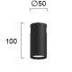 СПОТ СВЕТЛО ЗА РЕЛСА 5W ЧЕРЕН 3000K