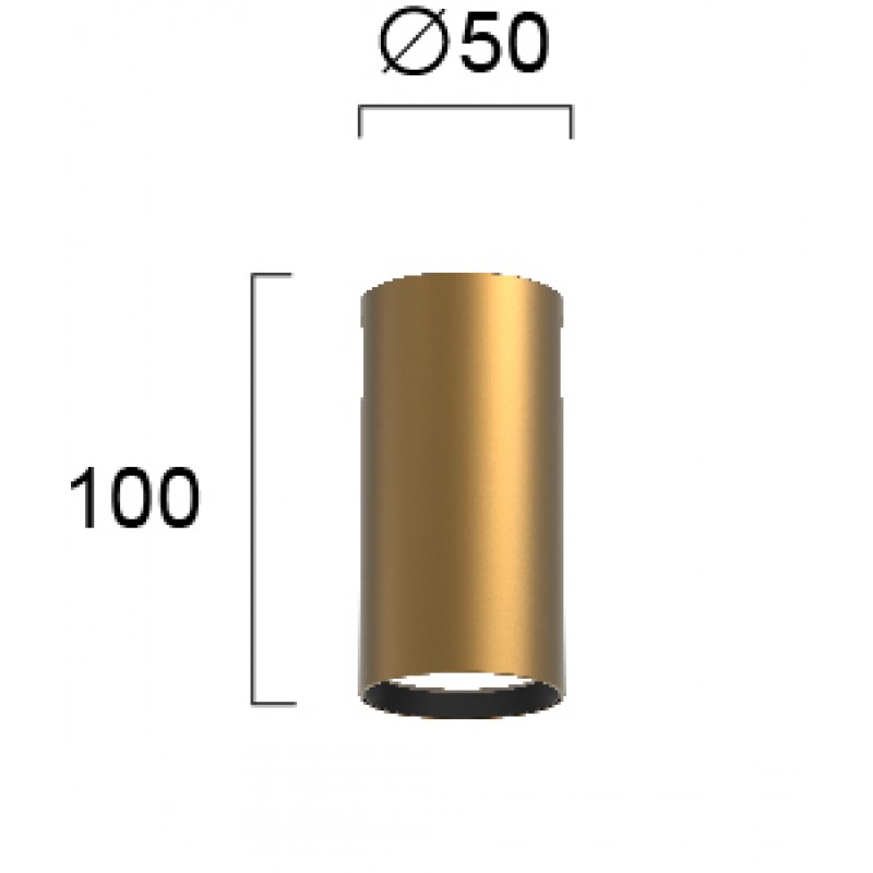 СПОТ СВЕТЛИНА ЗА ШИНА HOOP ЗЛАТИСТА 5W 3000K