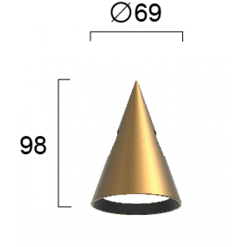 СПОТ СВЕТЛИНА ЗА РЕЛСА 24VDC GOLD HOOP