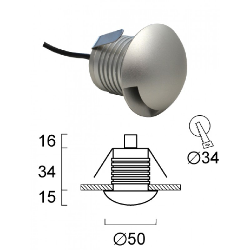 ВГРАДЕН СПОТ ЕРИК LED МОДУЛ 3W АЛУМИНИЙ МАТ IP67 12-24V ВГРАДЕН СПОТ ЕРИК LED МОДУЛ 3W АЛУМИНИЙ МАТ IP67 12-24V