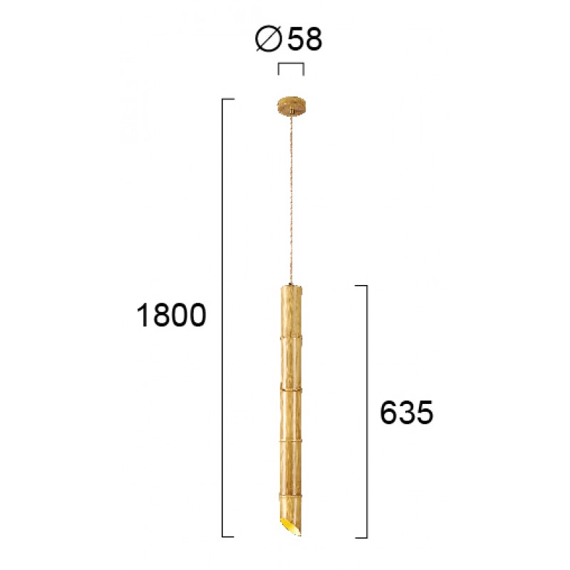 ПЕНДАНТ ОСВЕТИТЕЛНО ТЯЛО BAMBOO