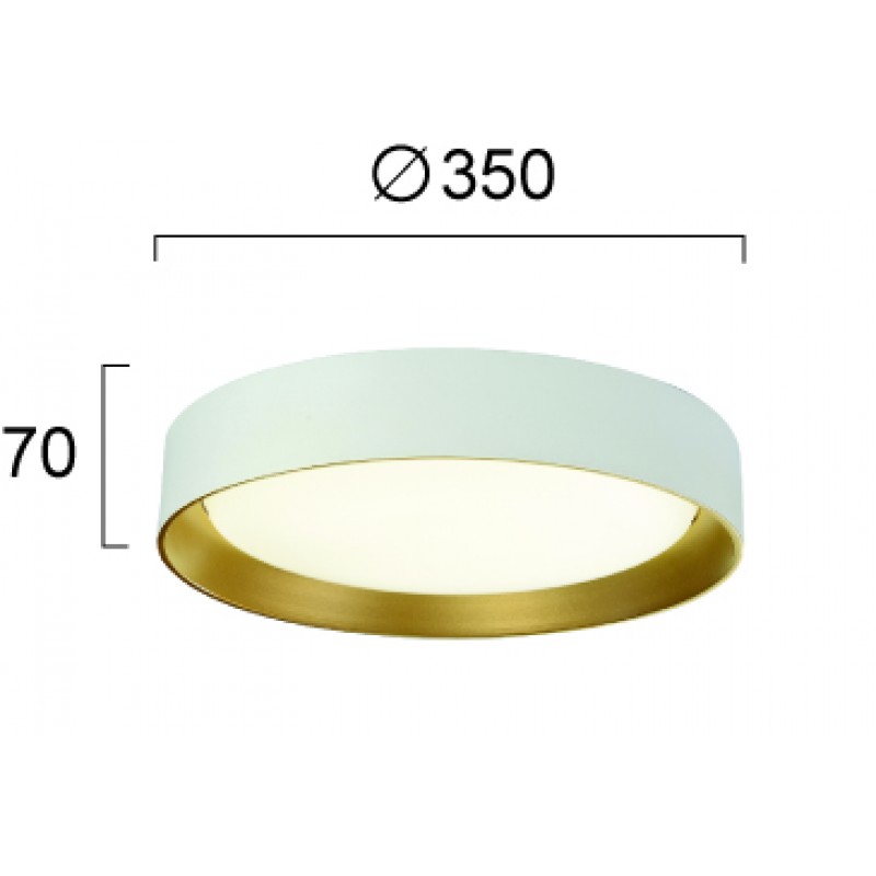 ПЛАФОН LED SPIRITED 24W 3000K БЯЛ/ЗЛАТИСТ ПЛАФОН LED SPIRITED 24W 3000K БЯЛ/ЗЛАТИСТ
