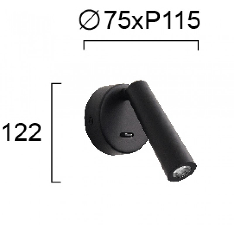 СТЕННА ЛАМПА MYSTERY LED 3W ЧЕРЕН МАТ СТЕННА ЛАМПА MYSTERY LED 3W ЧЕРЕН МАТ