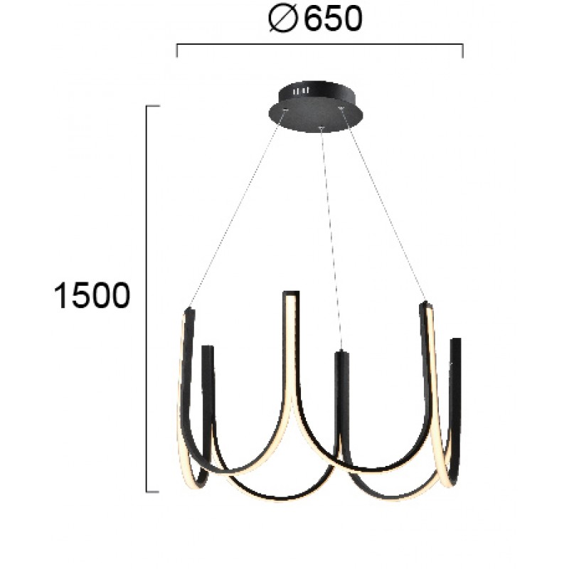 ПЕНДЕЛ GLOBUS LED 79,8W САНД БЛЕК