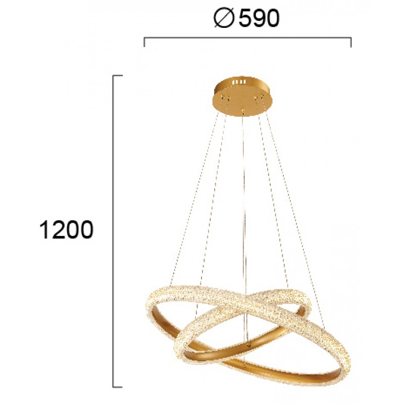 ПЕНДЕЛ KATIA LED 39,6W ЗЛАТИСТ IP20