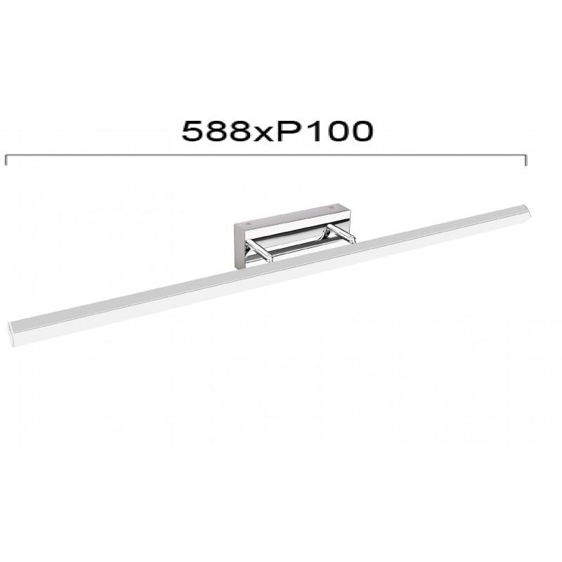СТЕННА ЛАМПА ХРОМ С LED МОДУЛ 18,4W 3000K