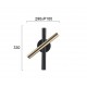Wall Light Ballet BALLET LED module 15,4W ΜΑΤΤ BLACK / FRENCH GOLD IP20 220-240 VAC  PLATED / ELECTROSTATIC PAINTED STEEL  3000K  1350 Lm  4272900 