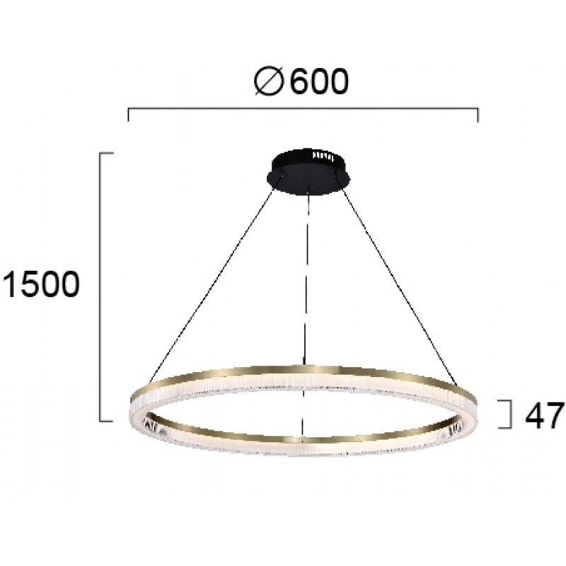 ПЕНДЕЛ HAPPINESS LED 25,2W ТИТАН ЗЛАТО/ЧЕРЕН