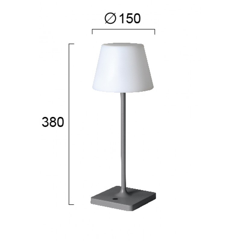 НАСТОЛНА ЛАМПА СИВА HAPPY LED 2W 4000K