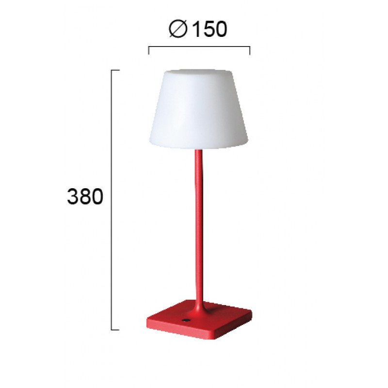 НАСТОЛНА ЛАМПА RED HAPPY LED 2W БЯЛО/ЧЕРВЕНО IP44 НАСТОЛНА ЛАМПА RED HAPPY LED 2W БЯЛО/ЧЕРВЕНО IP44
