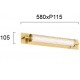 Wall Light 22W Frida FRIDA LED module 22W CLEAR/GOLD IP44 220-240 VAC  GLASS/PLATED STEEL  3000K  1110 Lm   4277900 