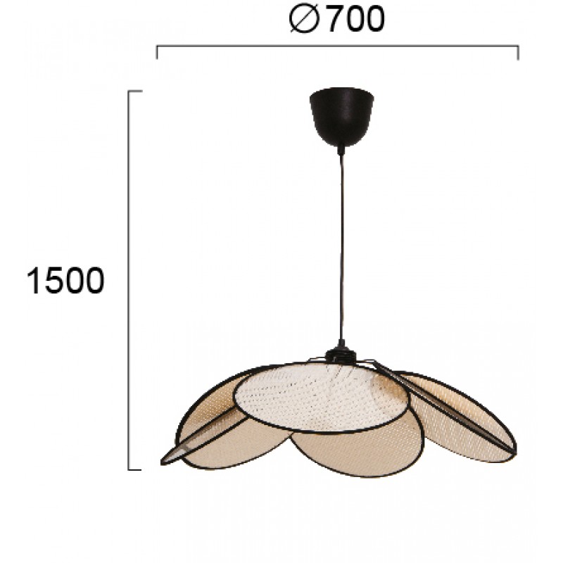 ПЕНДЕЛ MARGARET E27 1X40W ЧЕРЕН/НАТУРАЛЕН ПЕНДЕЛ MARGARET E27 1X40W ЧЕРЕН/НАТУРАЛЕН