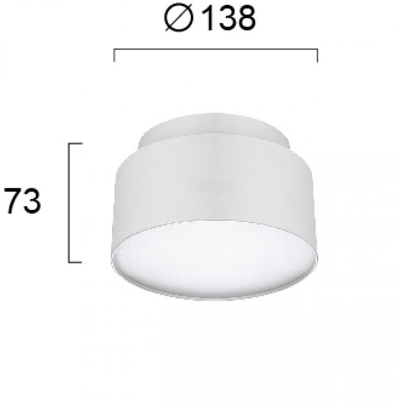ПЛАФОН GABI LED 22W 3000K МАТ БЯЛ