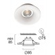 Resseced Spot White Moon MOON GU10 1 x MAX 50W WHITE IP20 220-240 VAC  ALUMINIUM      4279600 